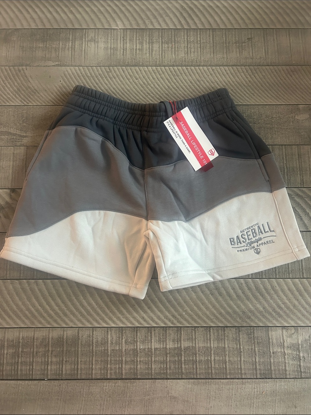 Baseball Lifestyle Kids' Gray & White Athletic Shorts
